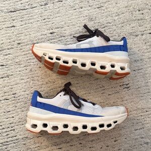 On Blue and White Cloudminster Sneakers